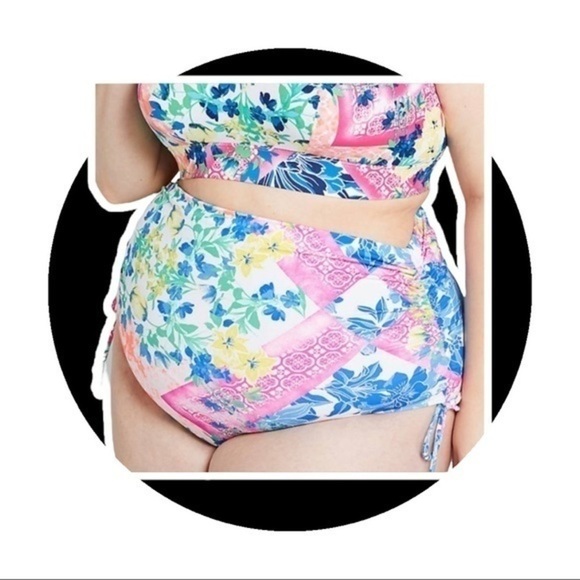 Lane Bryant NWOT High-Waist Drawstring Swim Brief - Picture 2 of 5